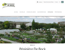 Tablet Screenshot of pepinieres-debock.be